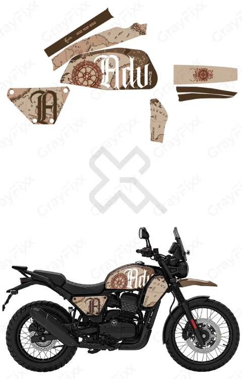 Treasure Edition Full Body Sticker Compatible with Yezdi Adventure | Made in Premium Matte Vinyl with FPF (Fade Protection Film), Waterproof, Precut Sticker, Pack of 1